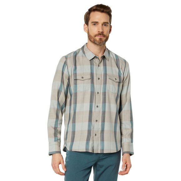 New PAIGE Everett Plaid Flannel Button-Up Shirt Size S - Picture 1 of 8
